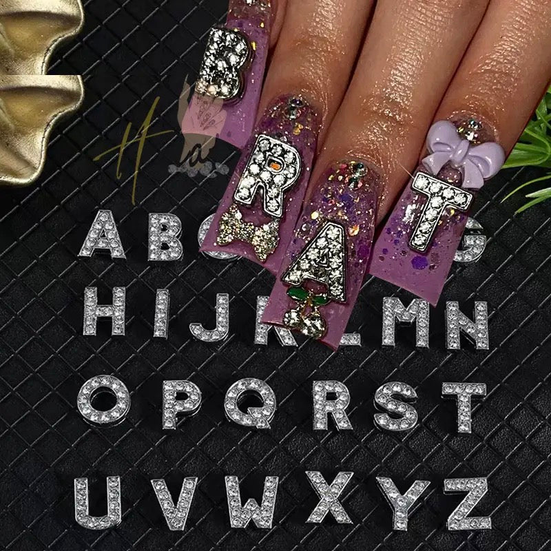 Nail Jewelry Charms Alphabet Letters