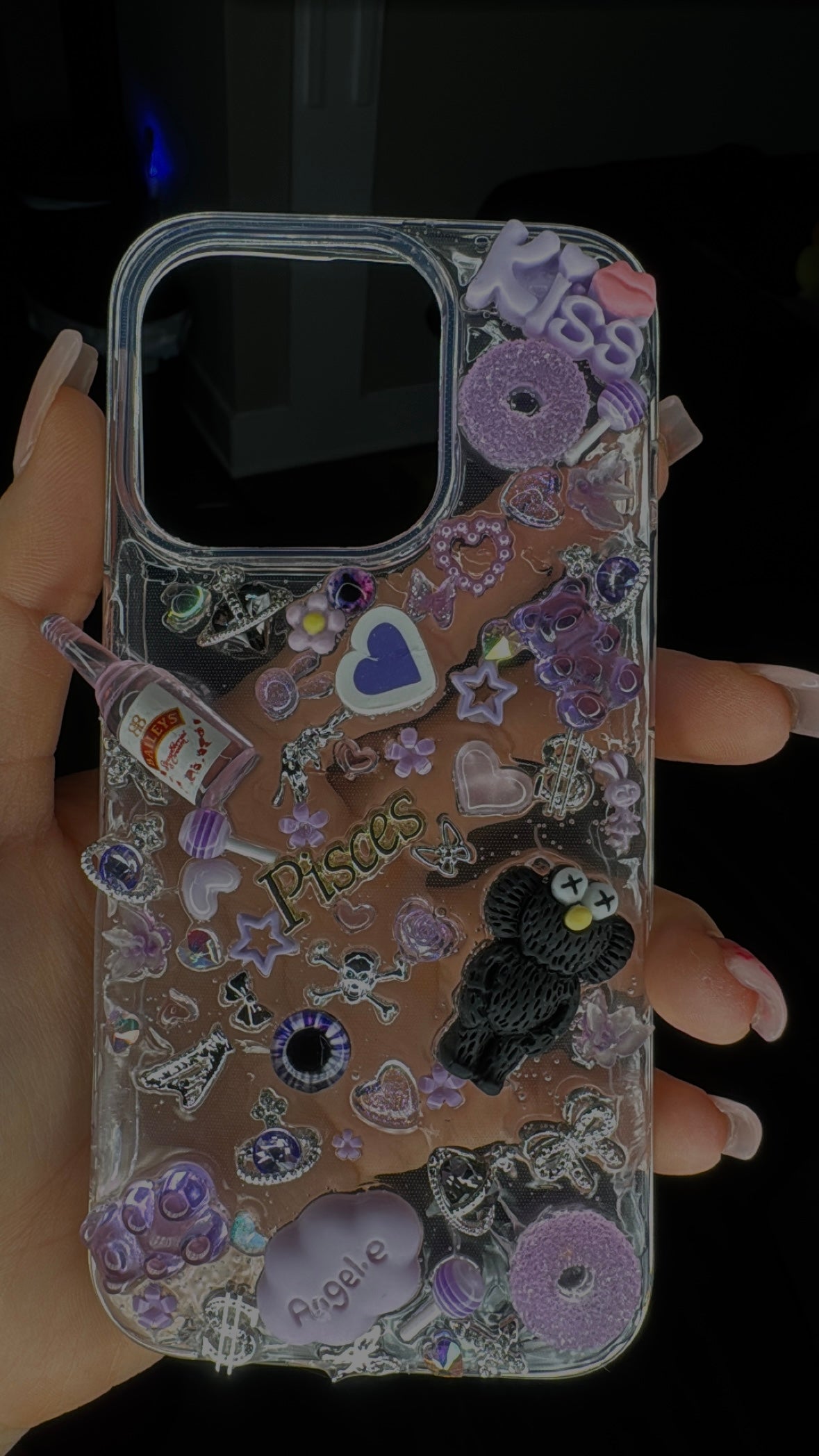 Bougie Kawaii Junk case- purple w/ zodiac sign